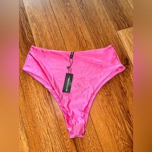 Plus hot pink waist bikini bottom